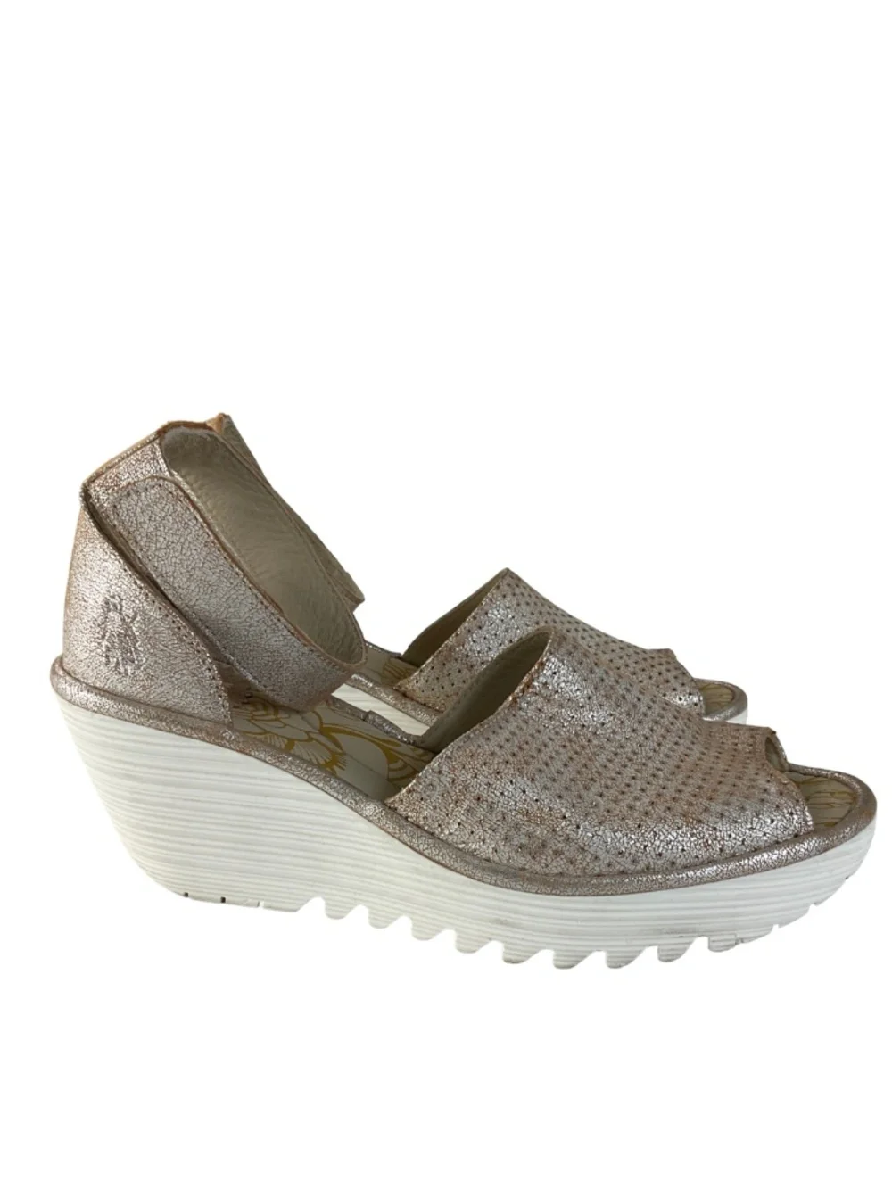 Fly London Yake Leather Wedge Sandals
